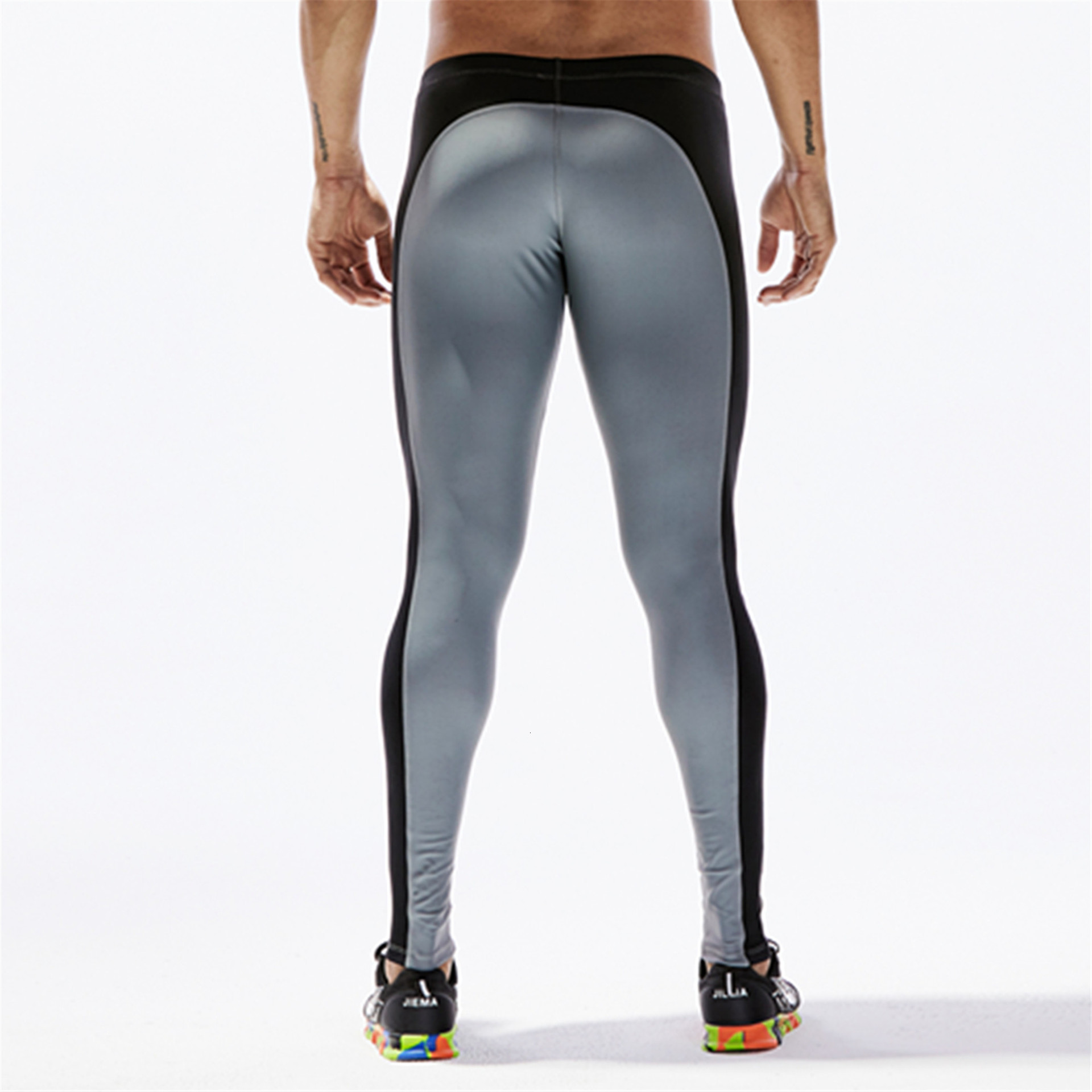 Patchwork Sport Leggings Fitness Sportswear Men Bodybuilding Tights Training Gym Legging Male Underwear Compression Pants