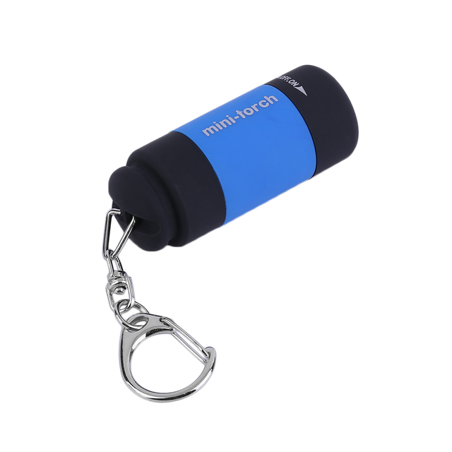 Portable Mini Keychain Pocket Torch USB Rechargeable LED Light Flashlight 0.5W 25lm Waterproof Outdoor Camping Flashlight