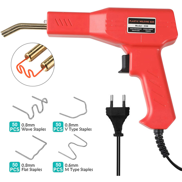 Hot Stapler PVC Plastic Welder Heat Gun welding machine plastic bumper soldering iron garage tools Car bumper Repair kits