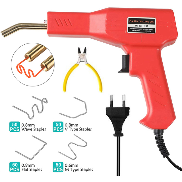 Hot Stapler PVC Plastic Welder Heat Gun welding machine plastic bumper soldering iron garage tools Car bumper Repair kits