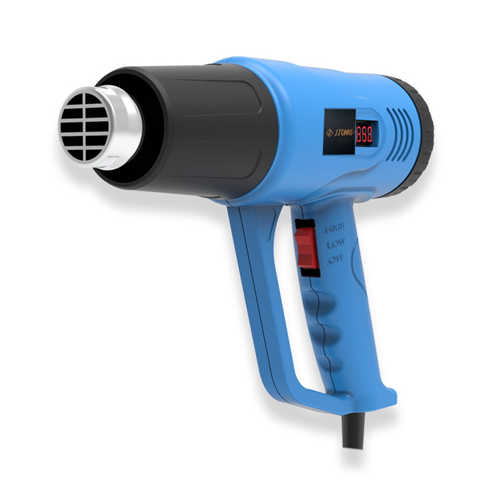 220V Industrial Grade LCD Display Hot Air Gun 1800W 2000W Hot Air Gun Tool Handheld Electric Heater Repair DIY Auto Film 4 Nozzl