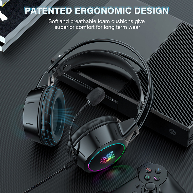 X15  Gaming Headset Casque Computer Sound Stereo Wired Headphones with Mic Colourful Light for Laptop PS4 Xbox One Phone