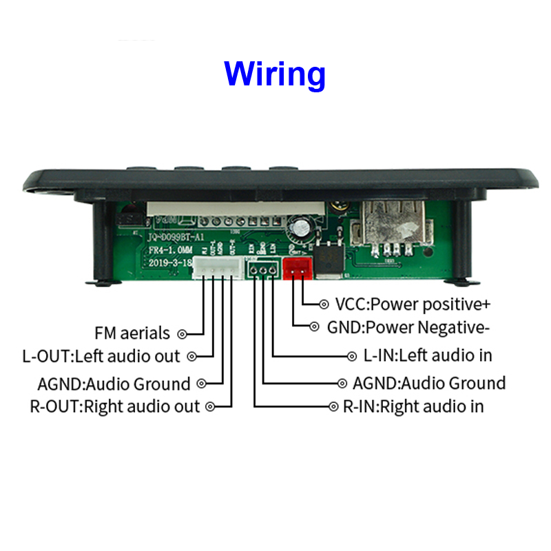 Bluetooth 5.0 MP3/WMA/WAV/APE/FLAC Decoder Board Car Audio USB TF FM Radio Module MP3 Bluetooth Music Player