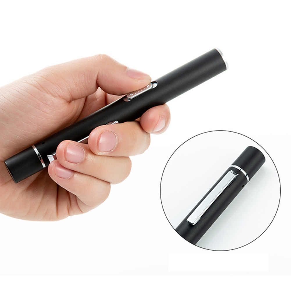 USB Rechargeable Medical Handy Pen Light Mini Nursing Flashlight LED Torch Lamp With Stainless Steel Clip Pocket Led Flashlight