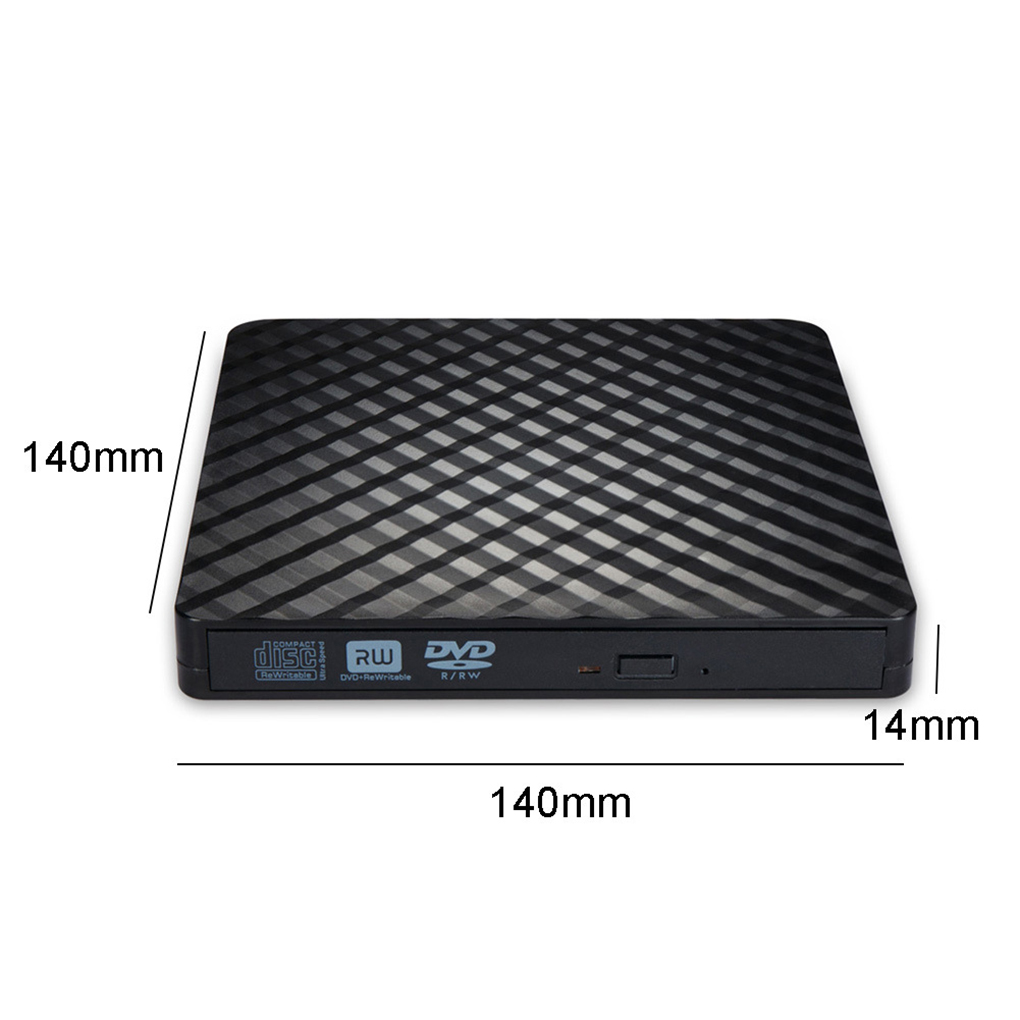 External USB3.0 DVD RW CD Writer Slim Optical Drive Burner Reader Player Tray Type Portable For PC Laptop