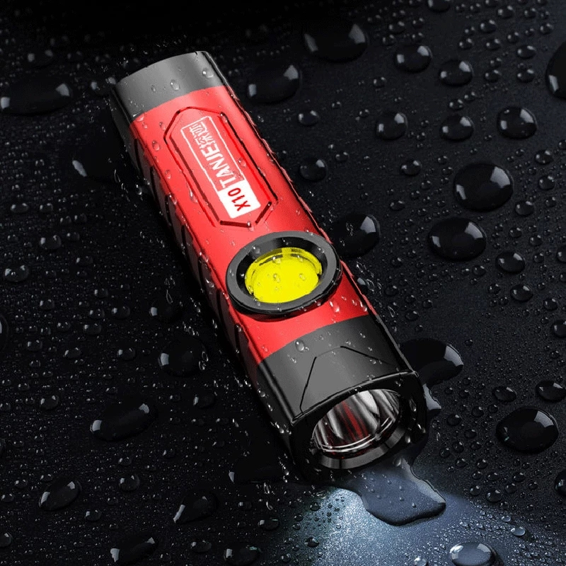 COB LED Flashlight Portable USB Charging Work Lights LED Flashlights 4 Modes Lighting Torch Lantern With Side Light Flash Light