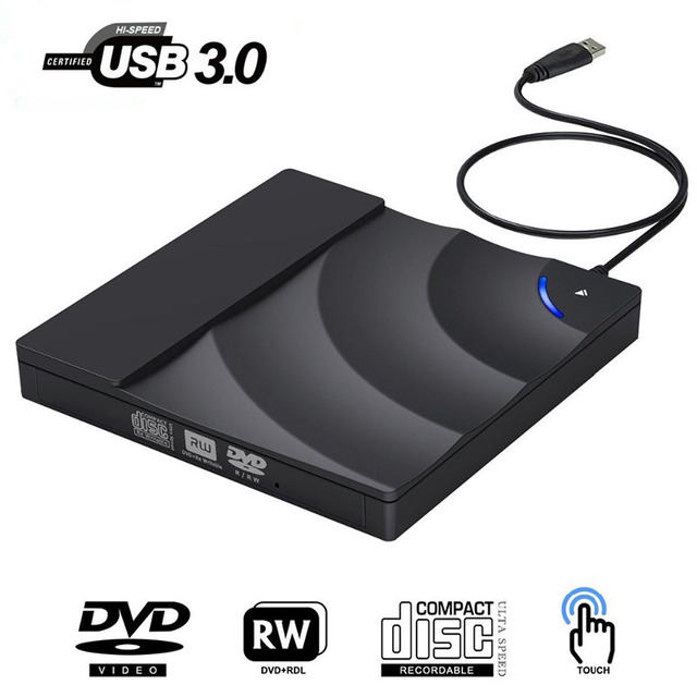Portable high-speed USB 3.0 CD DVD-RW Optical Drive External Slim Disk Reader Desktop PC Laptop Tablet Promotion DVD Player