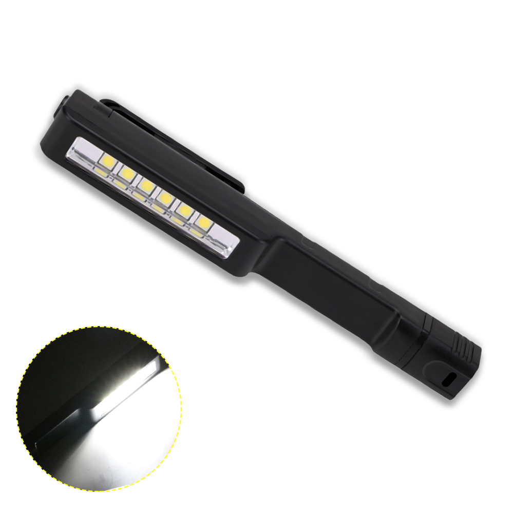 Mini LED Magnetic Flashlight 6*SMD LED Hanging Torch Lamp For Camping Working Inspection Light IPX4 Waterproof Car Repair Light