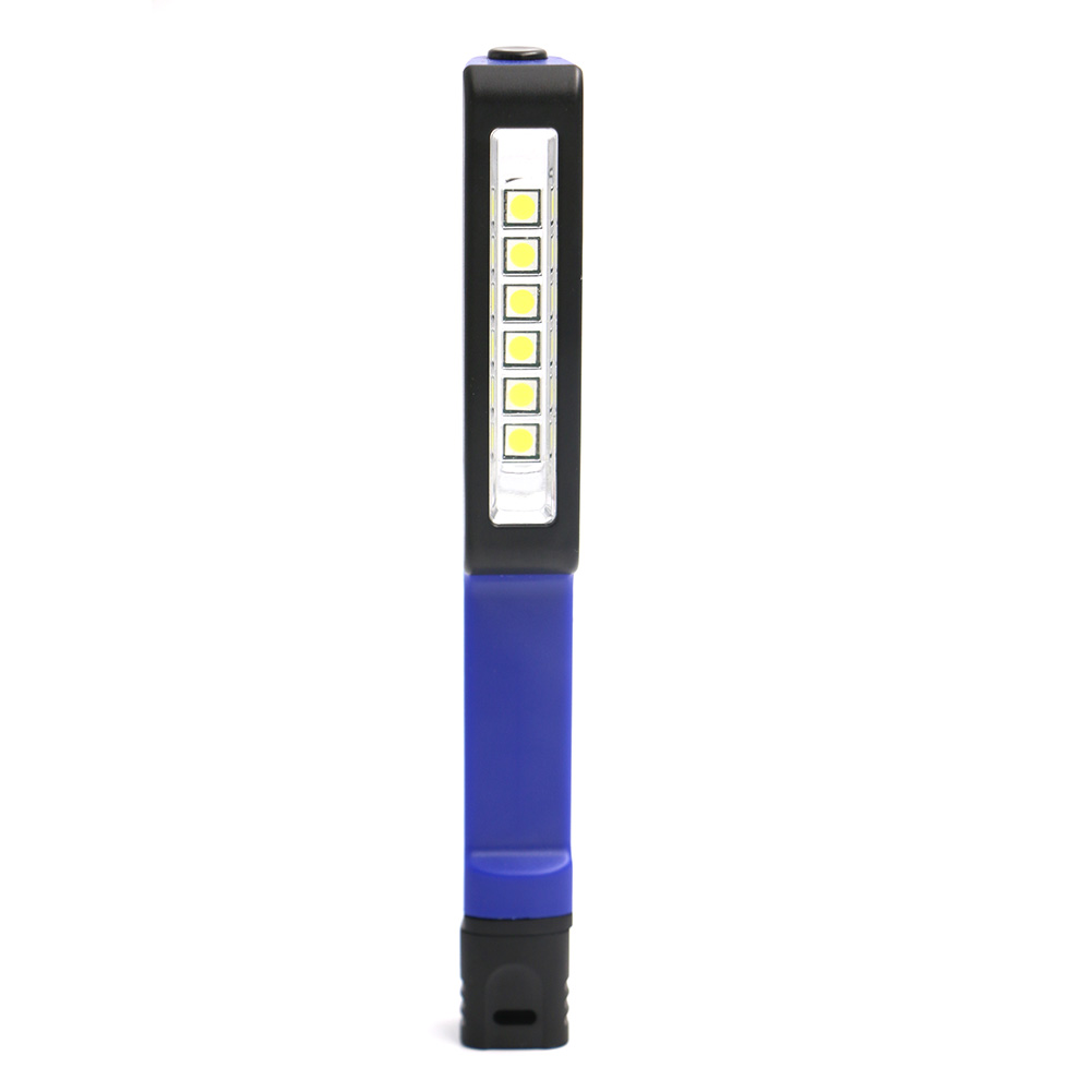 Mini LED Magnetic Flashlight 6*SMD LED Hanging Torch Lamp For Camping Working Inspection Light IPX4 Waterproof Car Repair Light