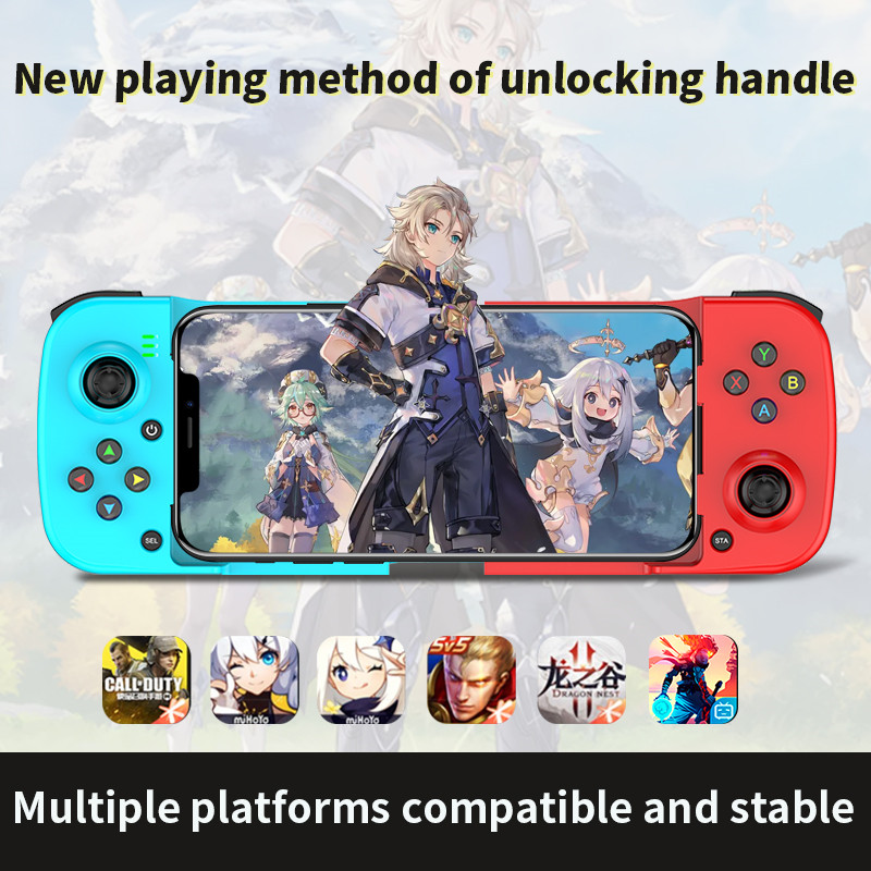 Type-C Telescopic Mobile Phone Gamepad Bluetooth-compatible 5.0 Wireless Game Controller Joystick for PUBG for PS4 Switch PC
