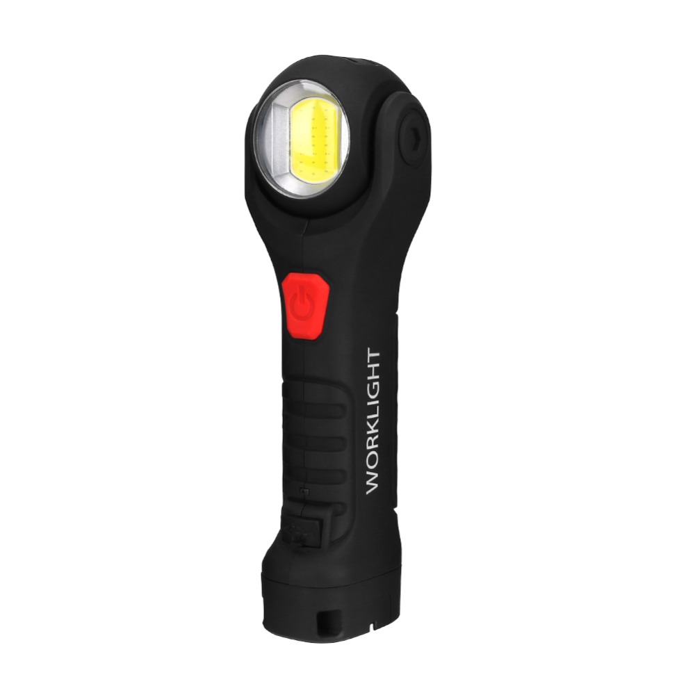 Portable XPE+COB LED Flashlight 360 Degree Rotating Lamp Head Torch Rechargeable Work Light Lantern 7 Modes Lamp Pocket Light