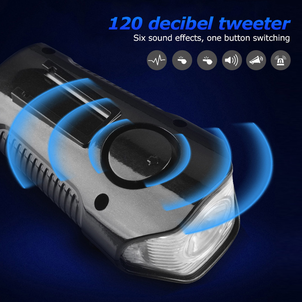 Data Record Modes Bike Computer Speedometer 4 Mode USB Bicycle Light Lamp 6 Mode Horn Flashlight Digital Cycling Odometer