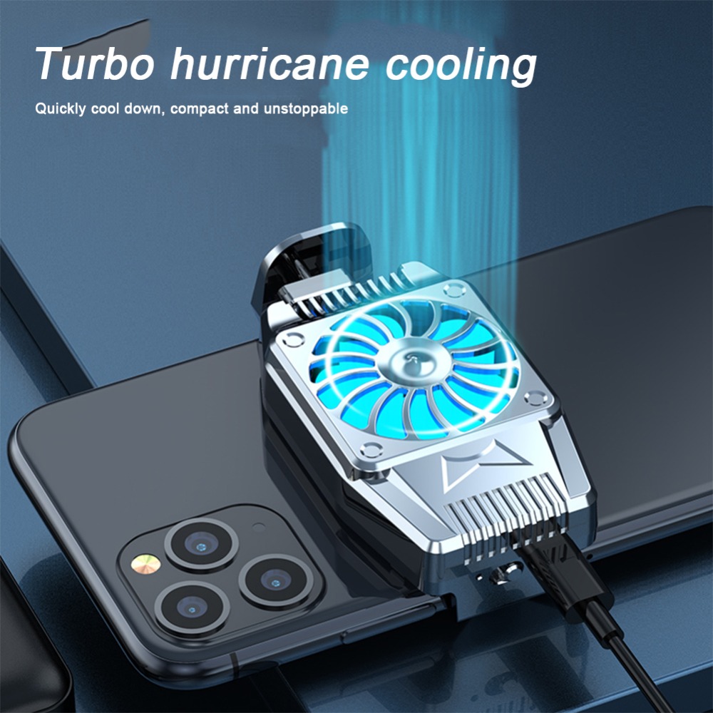 Universal Mini Mobile Phone Cooling Fan Radiator Turbo Hurricane Game Cooler Cell Phone Cool Heat Sink