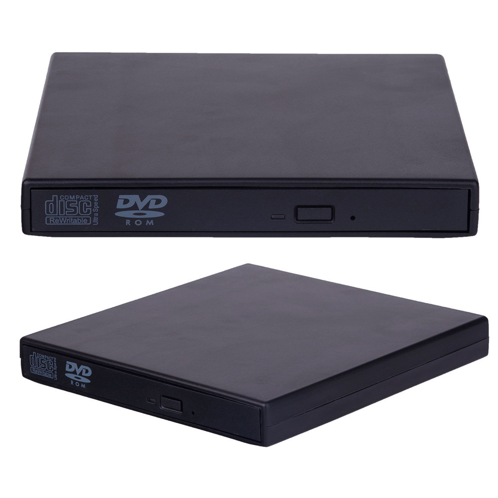 Slim External Optical Drive USB 2.0 DVD Combo DVD ROM Player CD-RW Burner Writer Plug and Play For Macbook Laptop Desktop PC