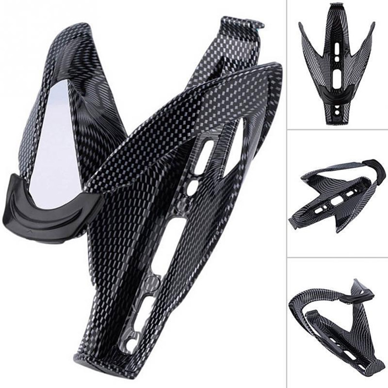 Black Carbon Fiber Bike Glass Water Bottle Holder MTB Cycling Road Bicycle Water Bottle Cages Bicyle Bike Accessories