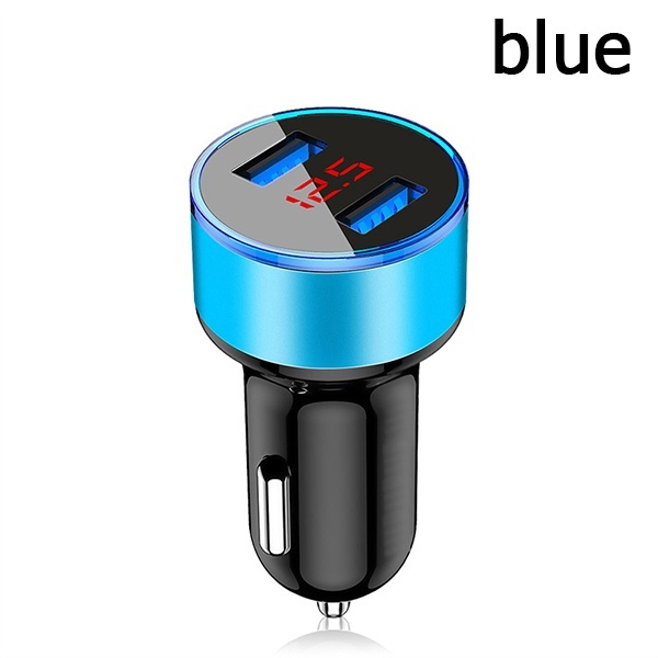 Universal 12V-24V Fast Dual USB Car Charger Adapter LED Display 5V 3.1A Auto ABS USB Car Phone Charger
