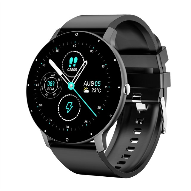 Smart Watch Round Touch Screen Men Women Smart Watch Call Multisport Mode Men Smart Watch Heart Rate Tracker Waterproof