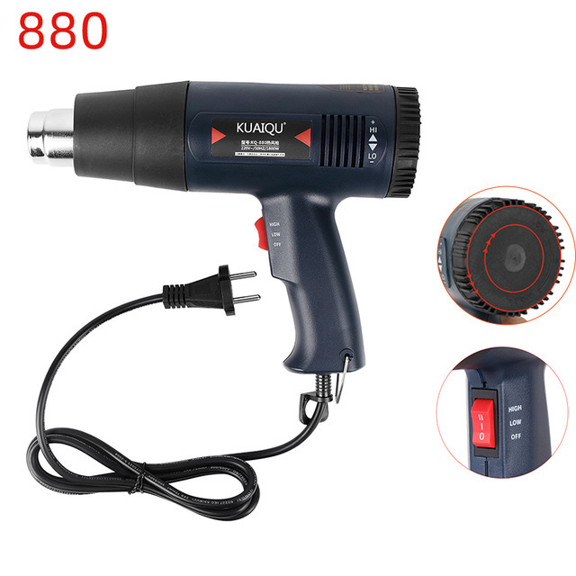 220V Digital Electric Hot Air Gun Temperature-controlled Building Hair dryer Heat gun Soldering Tools Adjustable