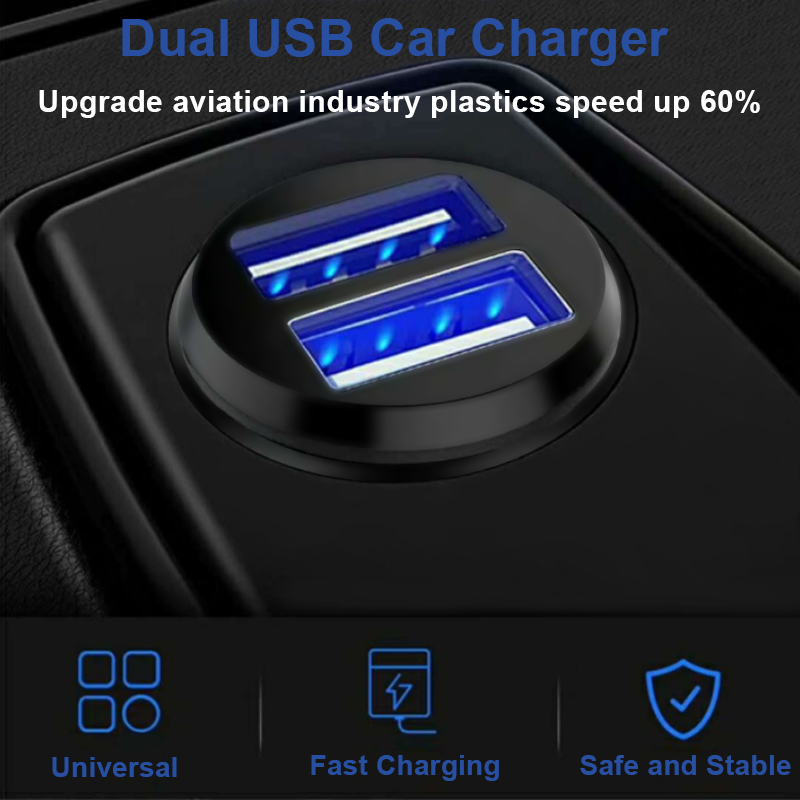 5V 3.1A USB 12v Charger Power Adapter Car 2 Ports For Mobile Phone Car Charging Cigarette Lighter Socket USB Auto Vehicle