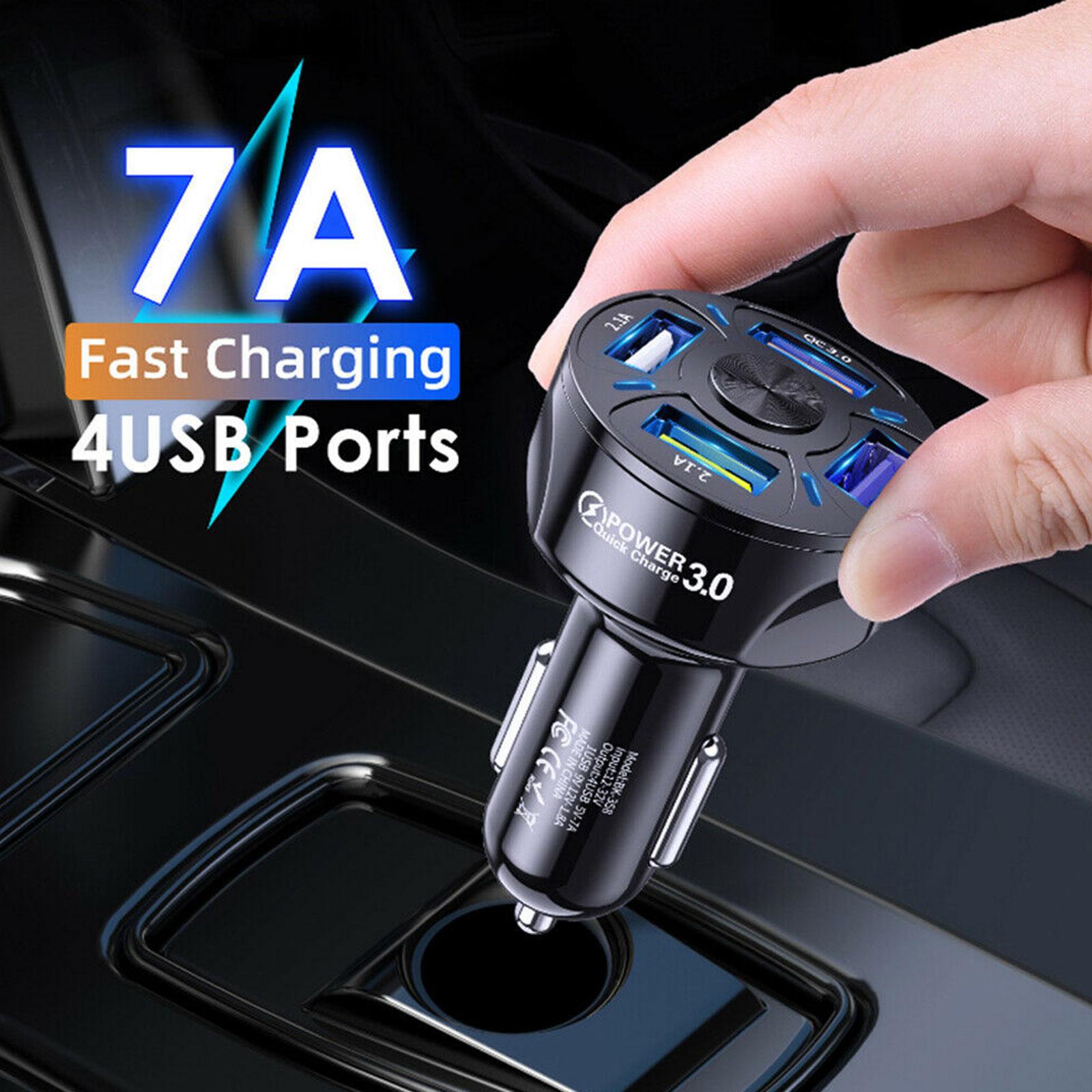 4 Ports USB Car Charge PD Charger In Car Fast Charging For Type C Adapter In Car