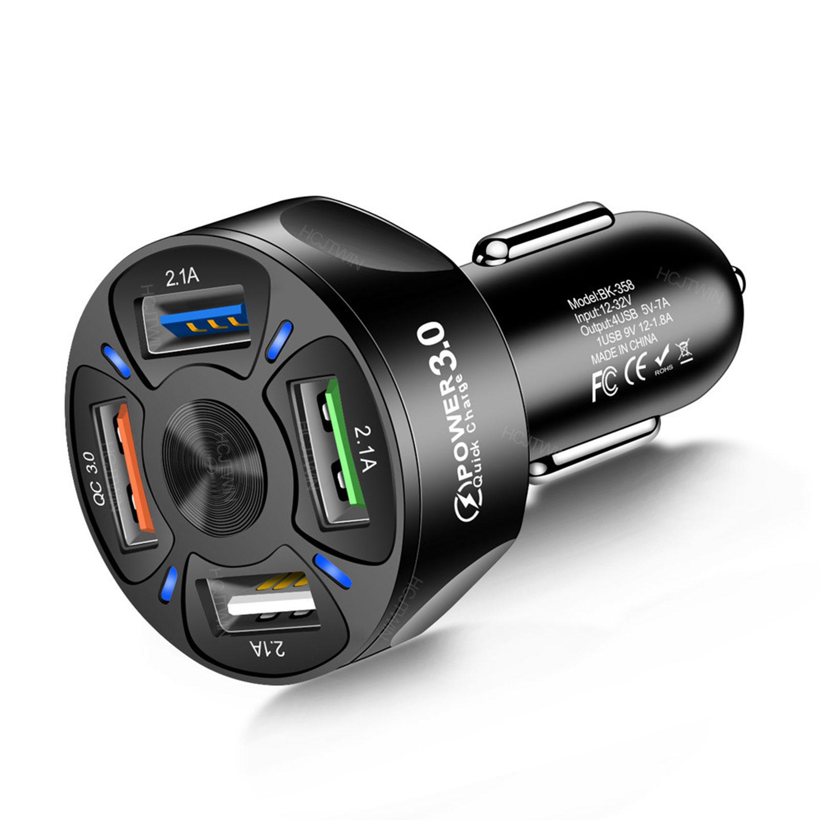 4 Ports USB Car Charge PD Charger In Car Fast Charging For Type C Adapter In Car