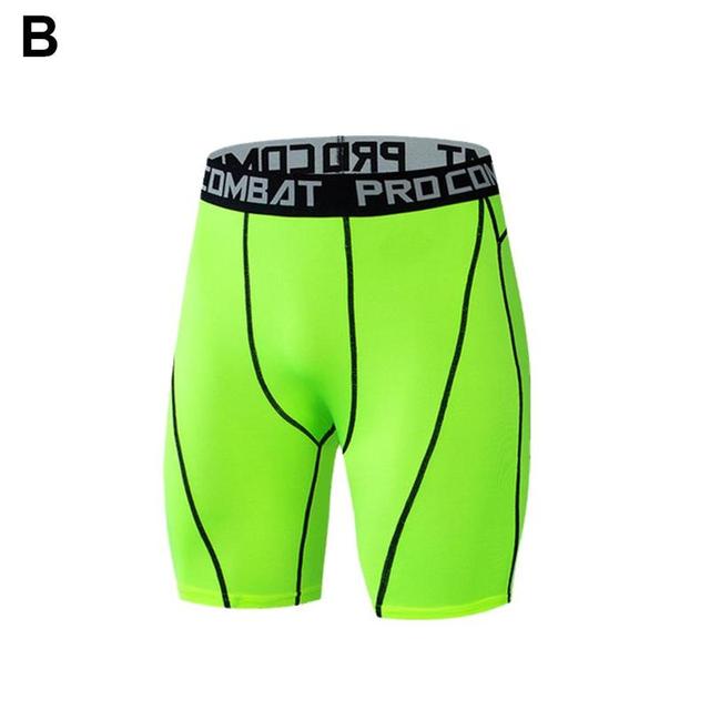 Men Bodybuilding Shorts Fitness Workout Inseam Knickers Male Muscle Alive Elastic Compression Tights Skinny Training Legging