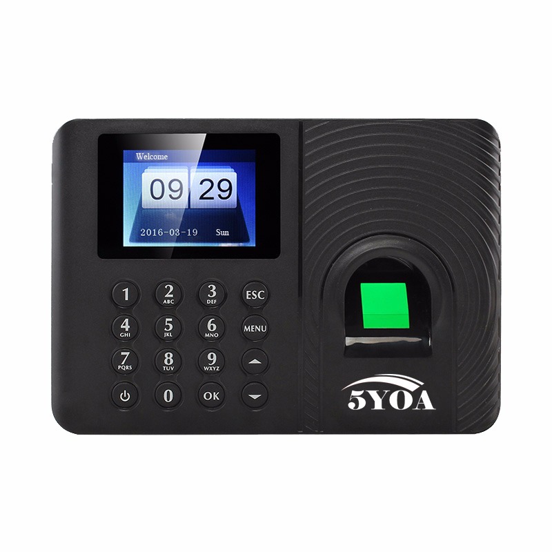 Biometric Fingerprint Time Attendance System Clock Recorder Employee Electronic English Spanish Portuguese Reader Machine Spain