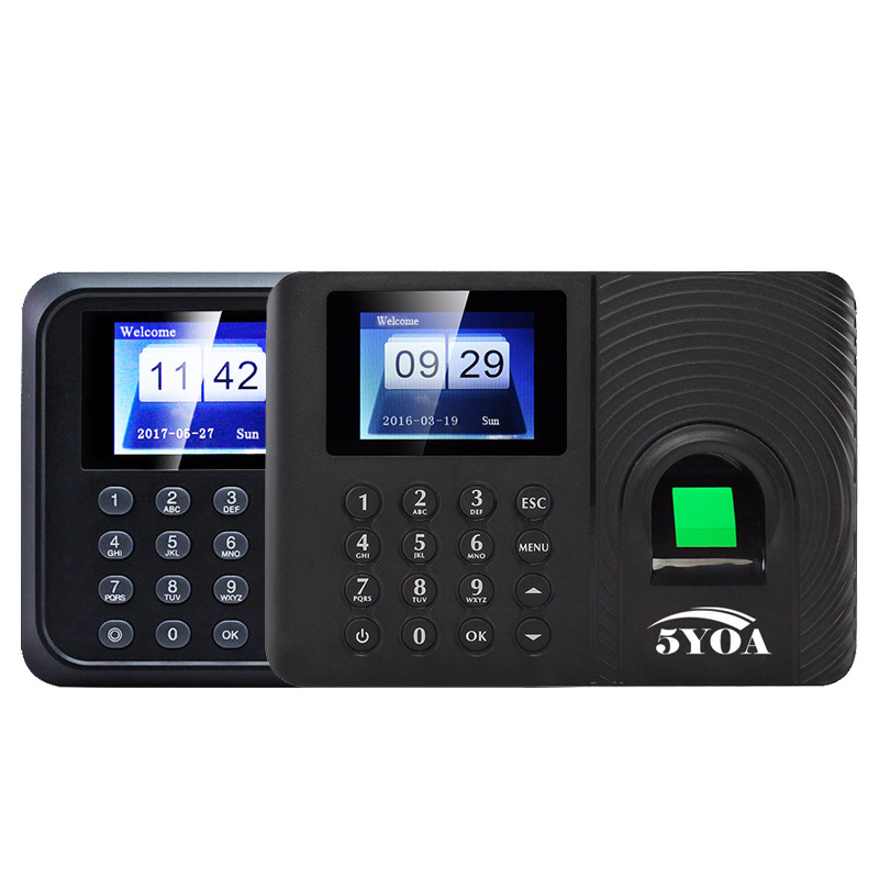 Biometric Fingerprint Time Attendance System Clock Recorder Employee Electronic English Spanish Portuguese Reader Machine Spain