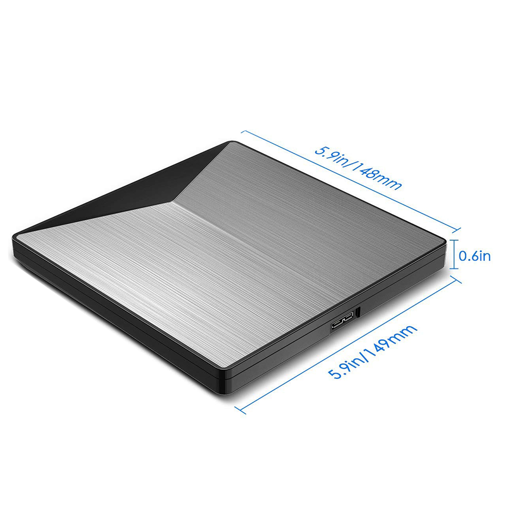 Slim Lightweight Aluminum Alloy USB3.0 External DVD Video Recorder Drive Desktop/Notebook USB External Optical Drive CD Writer
