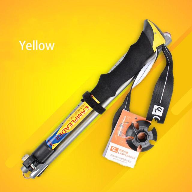 New 5 Section Folding Walking Stick Hiking Accessories Folding Carbon Climbing Stick Trekking Pole Telescopic Baton