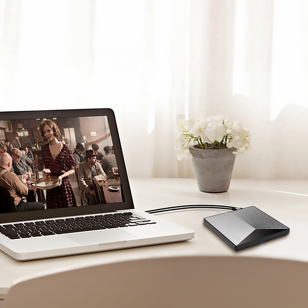 Slim Lightweight Aluminum Alloy USB3.0 External DVD Video Recorder Drive Desktop/Notebook USB External Optical Drive CD Writer