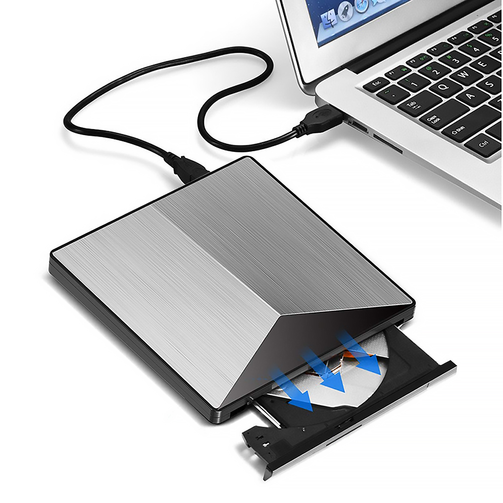 Slim Lightweight Aluminum Alloy USB3.0 External DVD Video Recorder Drive Desktop/Notebook USB External Optical Drive CD Writer