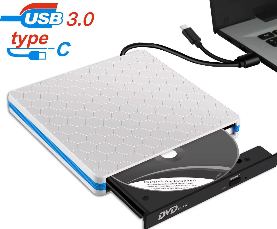 USB3.0 External Optical Drive CD DVD Burner 2K 3K DVD-RW Player Rewriter Data Transfer for PC Laptop Computer
