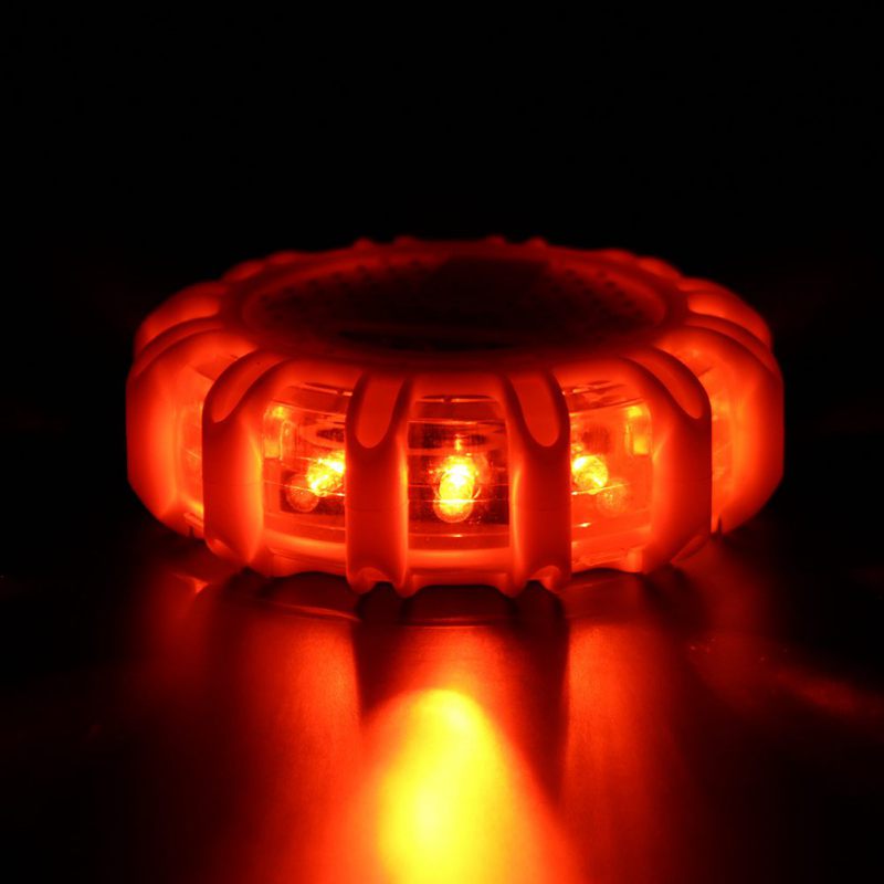 1PCS Emergency Rescue Safety Road Flare Flashing Warning Alarm Traffic Light 8 Mode Magnetic Base Disc Beacon For Car Truck Boat