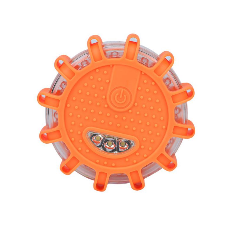 1PCS Emergency Rescue Safety Road Flare Flashing Warning Alarm Traffic Light 8 Mode Magnetic Base Disc Beacon For Car Truck Boat