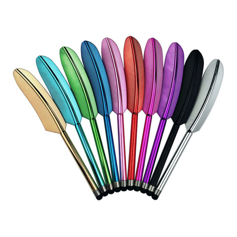 1pc New Feather Capacitor Pen For IPad Tablet Phone Stylus Condenser Stylus For IPhone6s 7 8 XS Max,random color