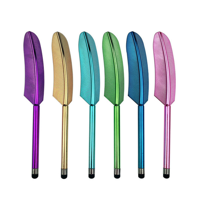1pc New Feather Capacitor Pen For IPad Tablet Phone Stylus Condenser Stylus For IPhone6s 7 8 XS Max,random color