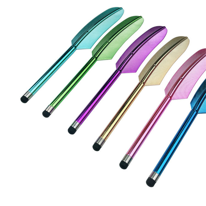 1pc New Feather Capacitor Pen For IPad Tablet Phone Stylus Condenser Stylus For IPhone6s 7 8 XS Max,random color
