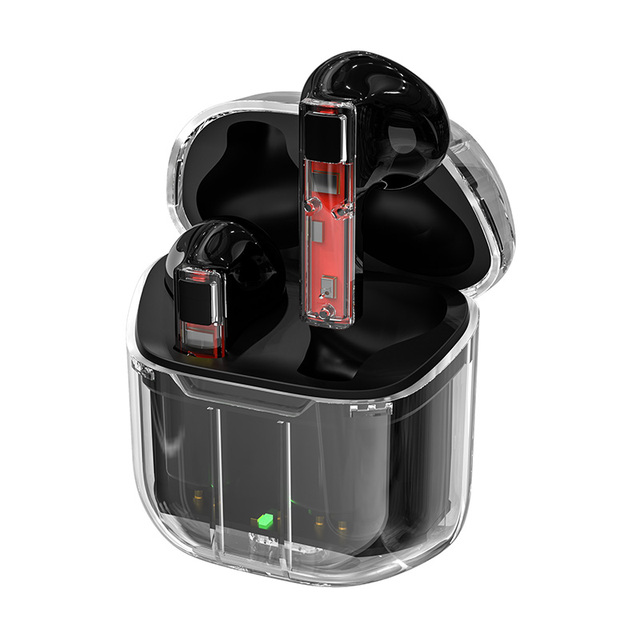 Gaming Headset Transparent Wireless Headphones In-Ear TWS Transparent Box Bluetooth Headphones 5.0 Sports Running Earplugs