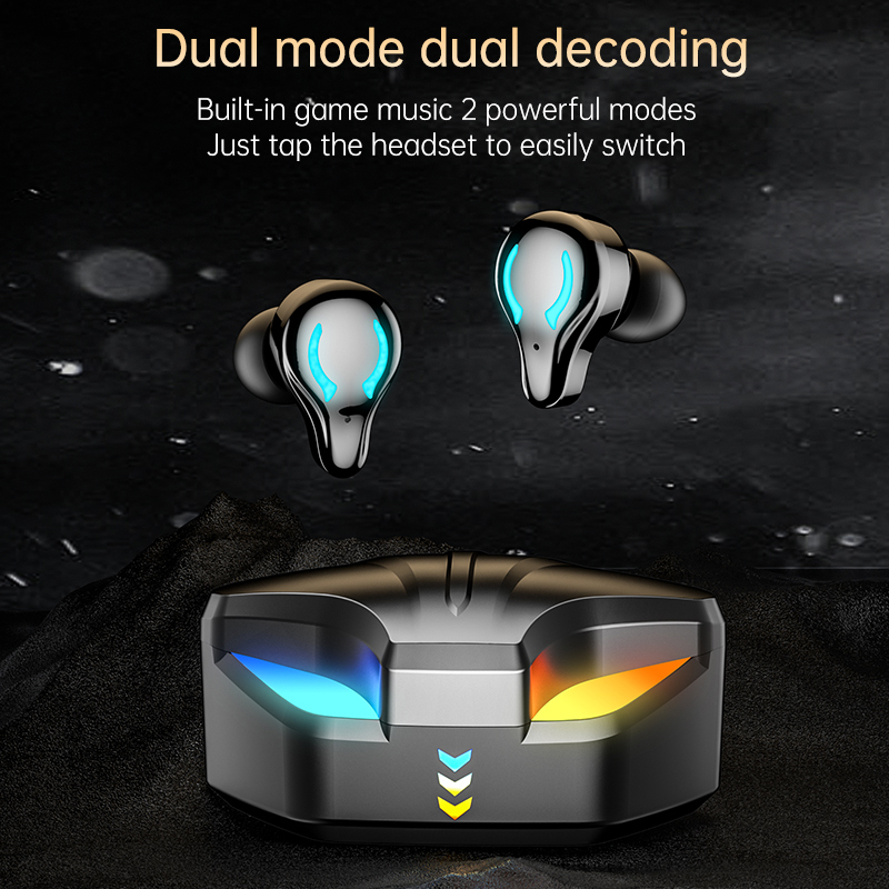 Gaming Earbuds Bluetooth Earphone 5.1 Game/Music Wireless Headset IPX7 Waterproof CVC8.0 Noice Reduction