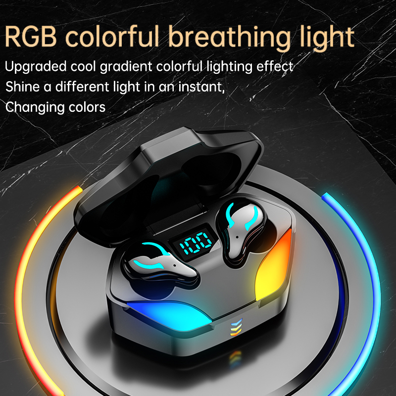 Gaming Earbuds Bluetooth Earphone 5.1 Game/Music Wireless Headset IPX7 Waterproof CVC8.0 Noice Reduction