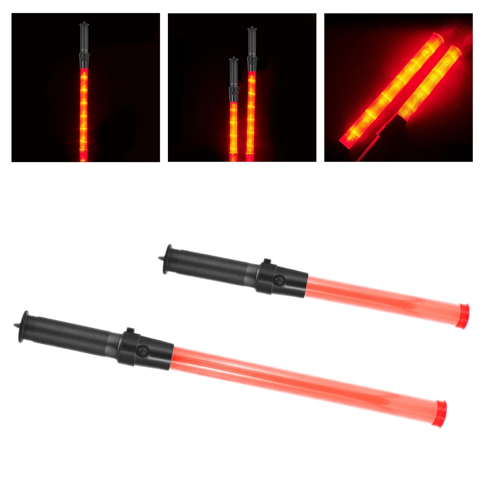 Outdoor Traffic Wand Battery Powered with 2 Flashing Modes Flashlight for Outdoor Construction Workers Parking Guides Camping