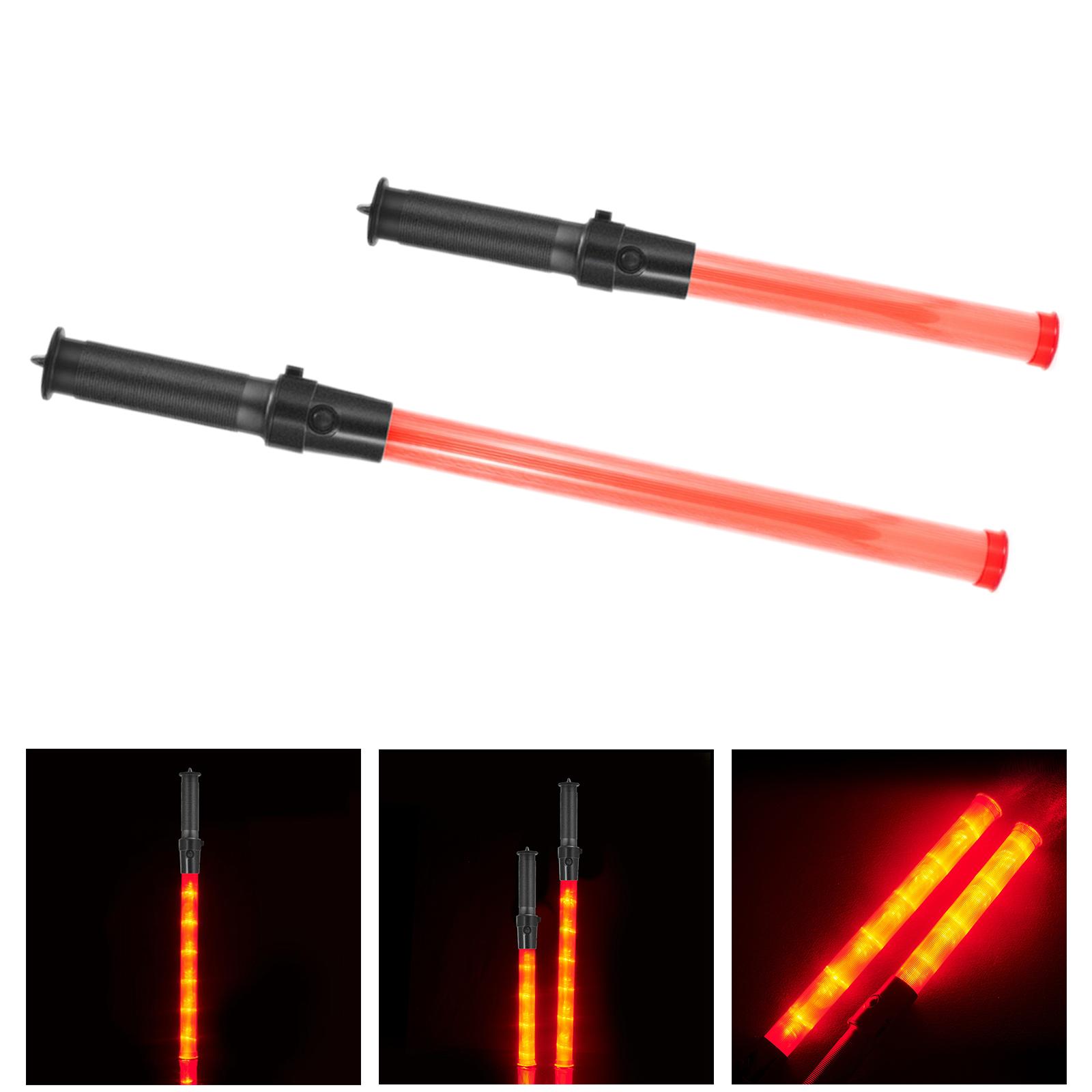 Outdoor Traffic Wand Battery Powered with 2 Flashing Modes Flashlight for Outdoor Construction Workers Parking Guides Camping