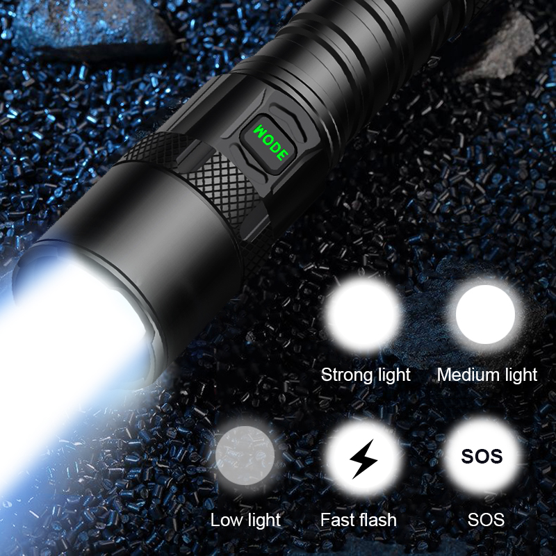1PC Most Powerful LED Flashlight Rechargeable LED Torch Light High Power Flashlight  Tactical Lantern