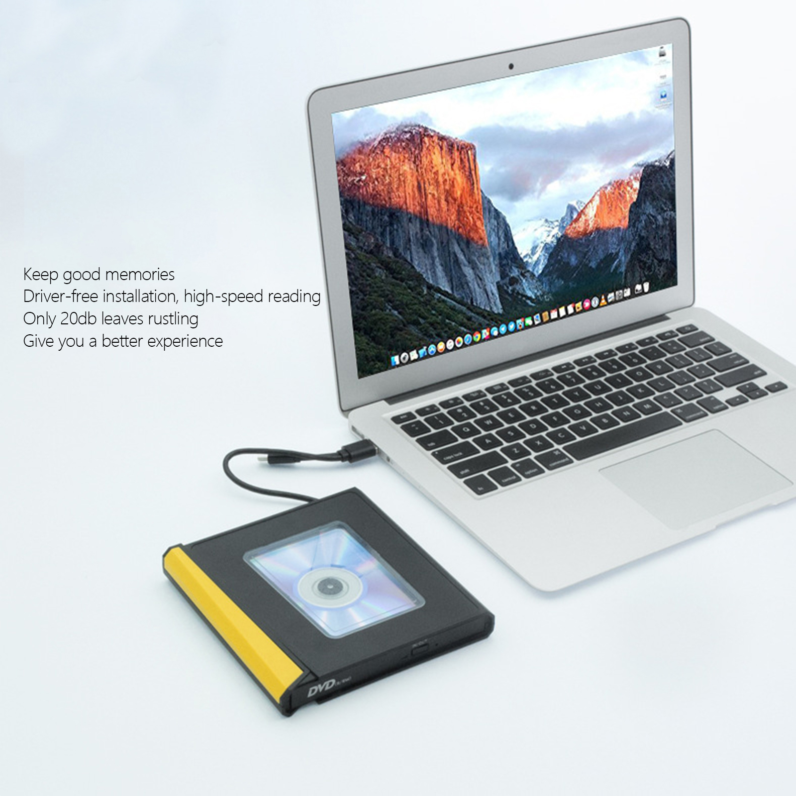 USB 3.0 Type-C DVD CD Drive Burner Drive-free High-speed Read-write Recorder External DVD-RW Player Writer Reader for PC Laptop