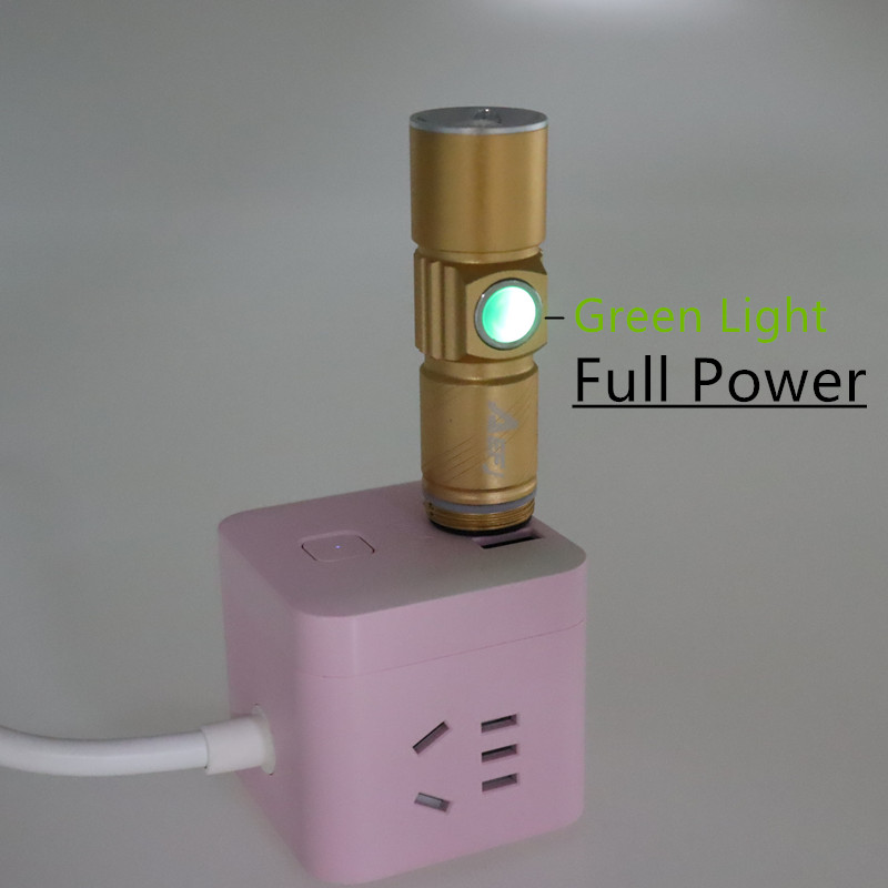 Mini USB XPE Q5LED Flashlight Torch Outdoor Camping Light Rechargeable Waterproof Zoomable Lamp Bicycle 3 Mode Handy Flash Light