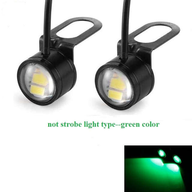 2pcs Car Eagle Eye LED Reverse Backup Driving Strobe Light Signal Lamps Motorcycle Fog Lamp Headlight Daytime Running Lights