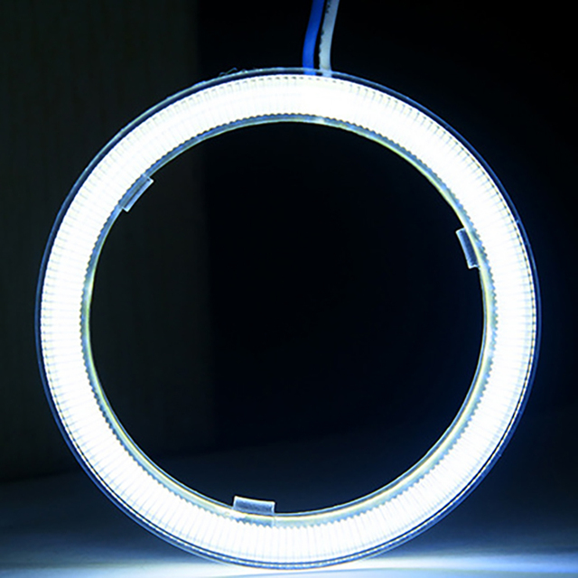 2PCS COB LED Headlight 60mm Angel Eyes Bulb Halo Ring Lamp Car Daytime Running Light DRL Fog Light DC 12V Styling Decorative Lights