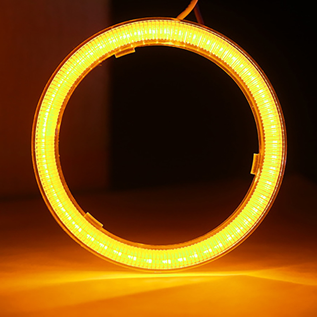 2PCS COB LED Headlight 60mm Angel Eyes Bulb Halo Ring Lamp Car Daytime Running Light DRL Fog Light DC 12V Styling Decorative Lights