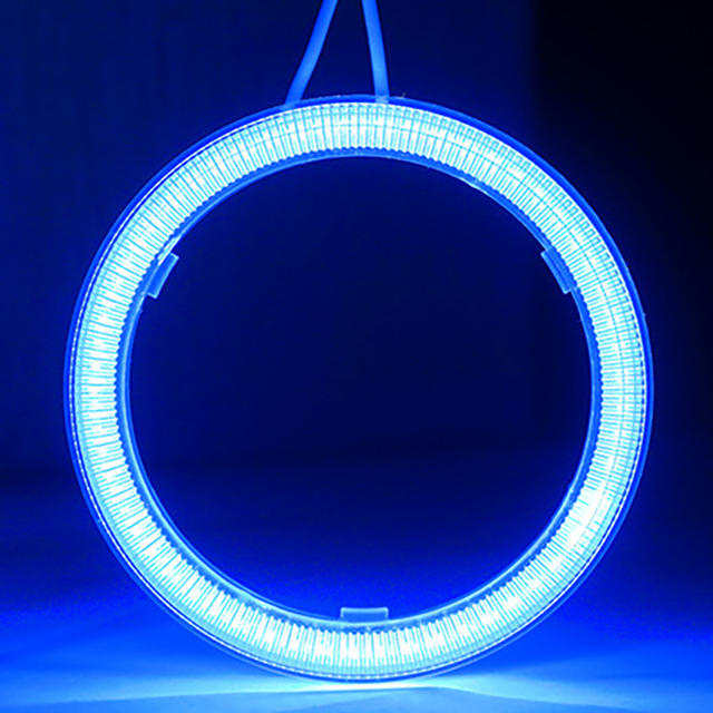 2PCS COB LED Headlight 60mm Angel Eyes Bulb Halo Ring Lamp Car Daytime Running Light DRL Fog Light DC 12V Styling Decorative Lights